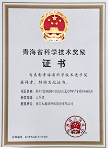 2014年 青海省科学技术进步奖三等奖