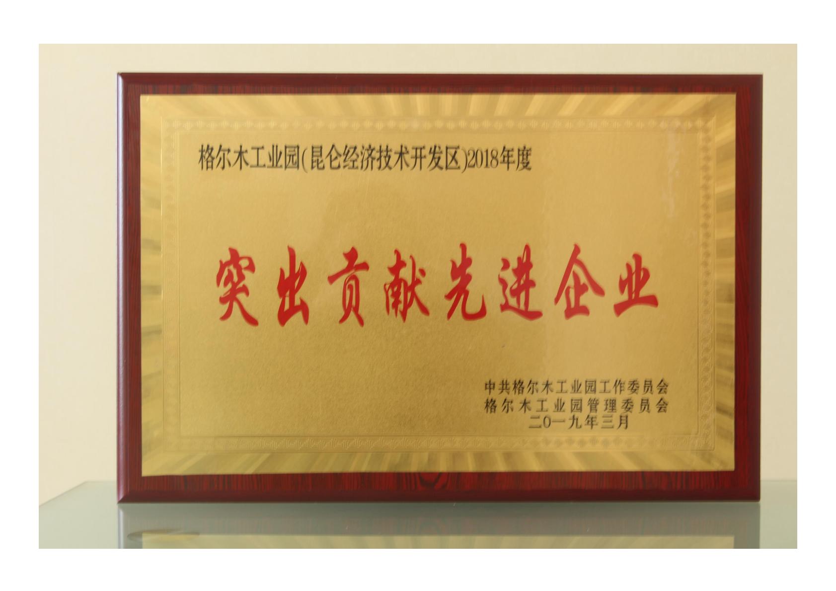 2018年度突出贡献先进企业