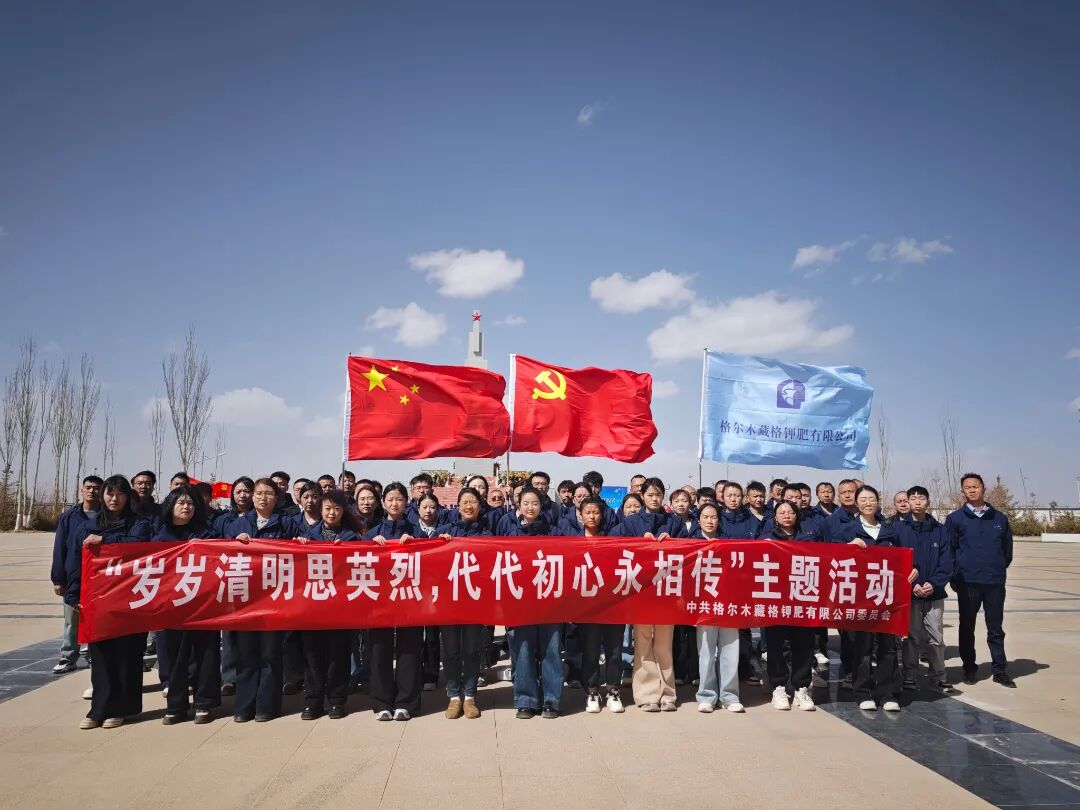 龙8头号玩家钾肥党委发展清明祭扫主题活动